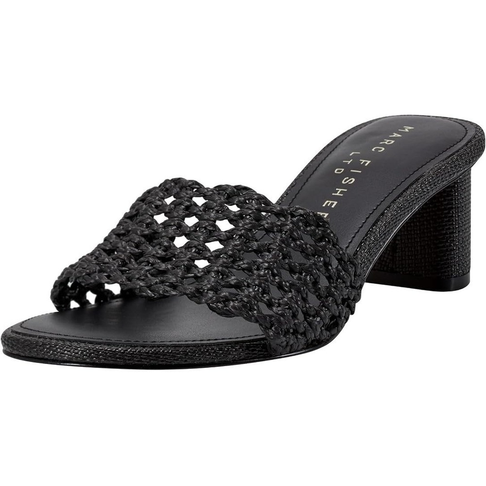 Marc Fisher LTD Jazmine Women's Size 7.5 M Dress Slide Sandals Block Heel Black - Picture 4 of 8
